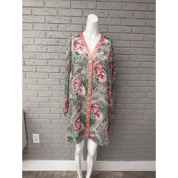 Victoria's Secret Other - Vintage Victoria’s Secret Women Paisley Floral Print Sleepwear Dress Size M/L